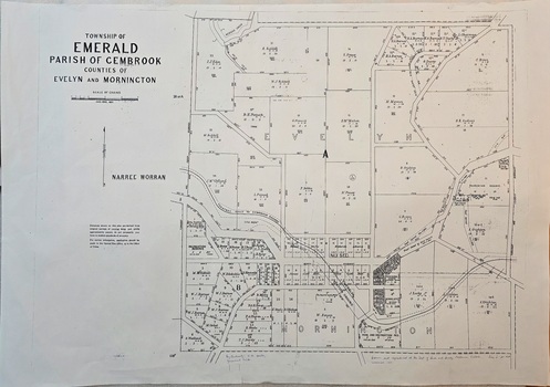 Surveyors map, Emerald Township 1955
