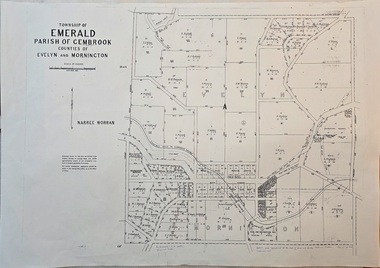 Surveyors map, Emerald Township 1955
