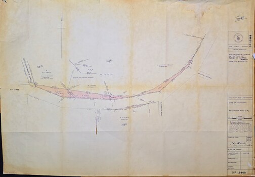 Image of Part of Crown allotments 106E and 106G2, survey map of Wellington Rd., near Magpie Rd. and Paradise Rd., Clematis 1972