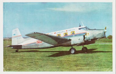 Postcard - Postcard of Trans Australia Airlines airplane (TAA) D.H.A.3 De Havilland Drover