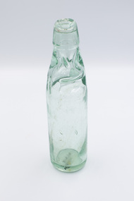 Empty glass bottle with Codd Neck design.