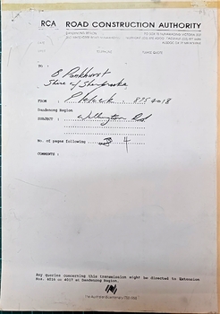 Legal Documents and Map relative to action between M & D Morgan and R Woodward property adjacent to Belgrave-Genbrook Rd., Emerald 1984