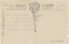 The reverse of a postcard, with both typed and handwritten text.