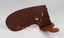 Back and upside-down view of the rudder showing a cord for hanging the rudder for display.