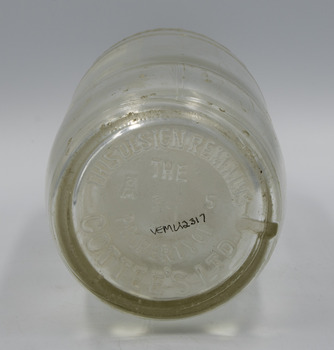 Bottle base showing manufacturer marking