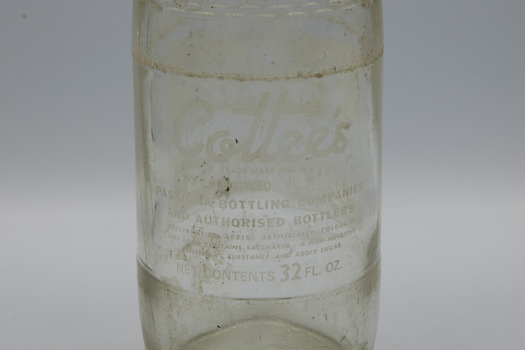 Back of body of Cottee's bottle showing manufacturer details and product details