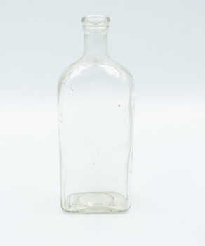 Mid 20th century style mass proiduced glass bottle in upright position