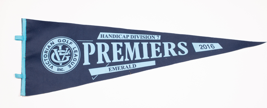 flag signifying a team from Emerald golf club won a competition in 2016