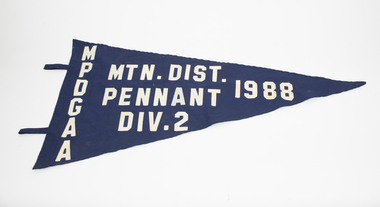 Front view of Mountain District Pennant Flag