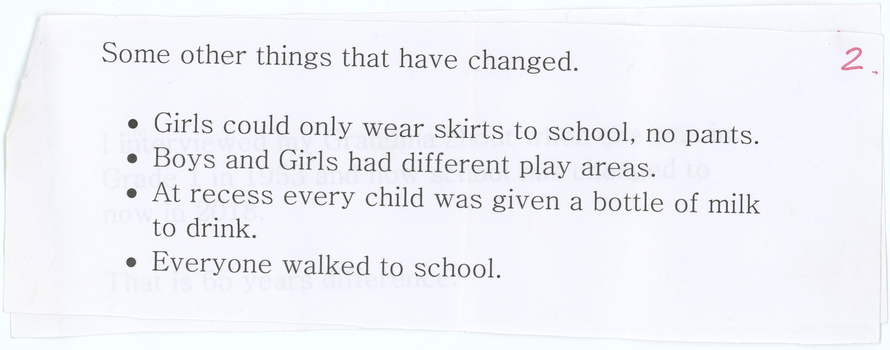 A printed explanatory note, stapled in the top-left corner and with a '1' in the top-right.