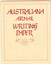 Front of airmail writing pad - red type of manilla-colored back ground