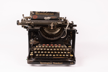 Front view of Remington typewriter