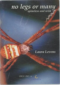 The front cover of a book, featuring a title in lowercase and an argiope keyserlingi spider.