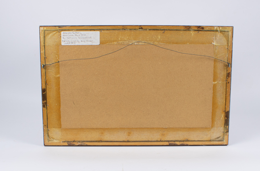 Back of framed sketch of Emerald Gallery