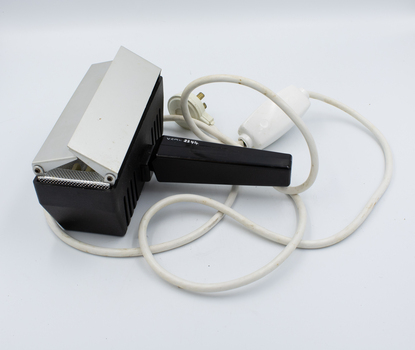 Halogen light partially shut with power cord