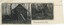An annotated cream piece of card with two black and white photographs of wooden huts attached.