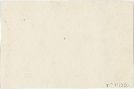 A mostly blank rectangular piece of off-white card, with a handwritten accession number in the bottom-right.
