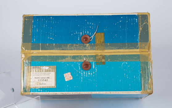 Top view of movie projector box