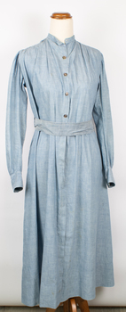 Front view of nurse dress with belt at waist