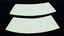 One side of two nurse cuffs showing holes for links