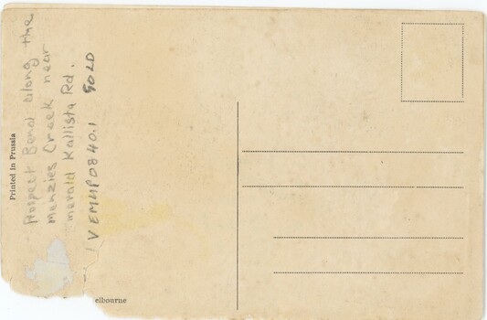The reverse of a postcard, w