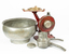 Cream separator with parts including bowl and output pipe