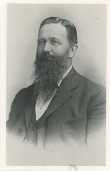 Black and white photographic portrait (head and shoulders) of Carl Axel Nobelius