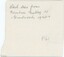 Cream card with handwritten annotations in pencil.