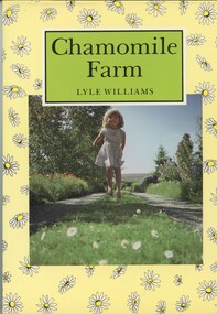 Front cover of book with author, title and photograph of young girl in garden.