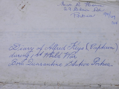 Diary of Alfred Edward Keys, Captain Alfred Edward Keys, 28/5/1915