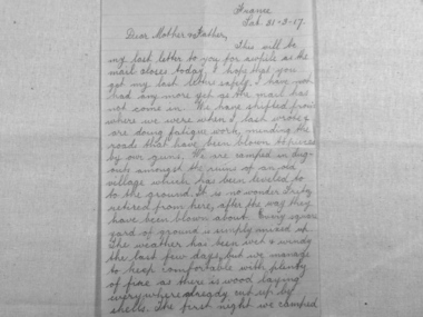 Letters of Henry George Green  -  (Items held by Monash Memorial Defence Library), Henry George Green, May 1916 to March 1917