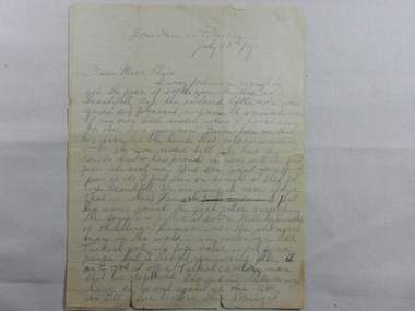 Letter of Edwin Charles Waldegrate Lloyd, Edwin Charles Lloyd, 12/7/1917