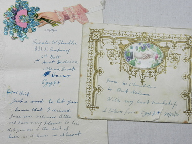 Letters of William Chandler  -  (Items held by Monash Memorial Defence Library), William Chandler, 1914 and 1915