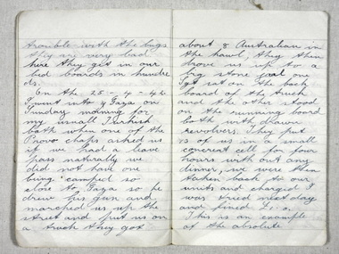 Diary of William John Stephenson  -  (Item held by Monash Memorial Defence Library)