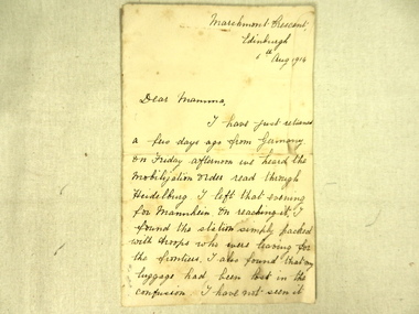 Letter of Archibald Ainslie