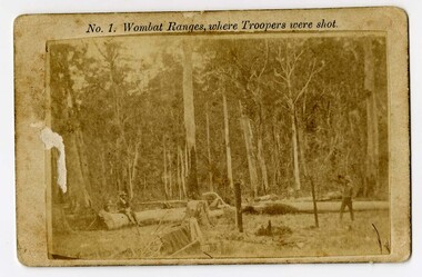 Carte de Visite (re-enactment of shoot-out), Burman Photo