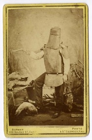 Carte de Visite (man in Kelly armour), Burman, Melbourne, 1878