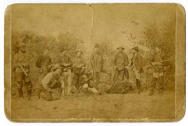 Photograph (ten men with rifles), 1879