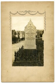 Photograph (grave of Thomas Lonigan), Vallan Studio