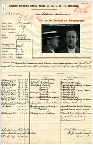 Prison record (William Coleman), 12 November 1918