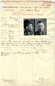 Prison record (Albert Hay), 8 April 1919
