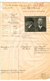 Prison record (Peter O'Shannessy), 8 May 1908
