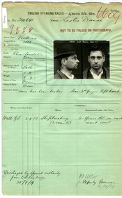 Prison record (Leslie Dunse), 4 October 1919