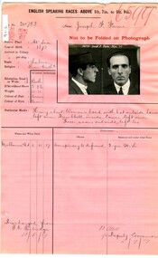 Prison record (Joseph Farrie), 2 September 1919