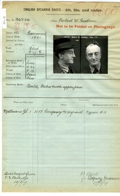 Prison record (Robert Gardner), 27 August 1919