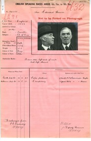 Prison record (Edward Hewins), 18 November 1919