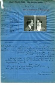 Police record (May Hall), 15 December 1919
