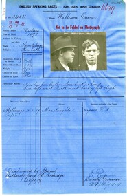 Prison record (William Gruner), 29 December 1919