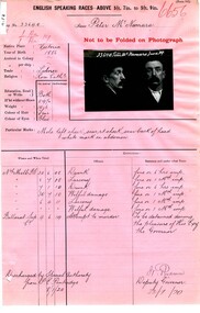 Police record (Peter McNamara), 23 January 1920