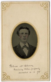 Carte de Visite, Carte de Visite of Patrick Mc Etheney